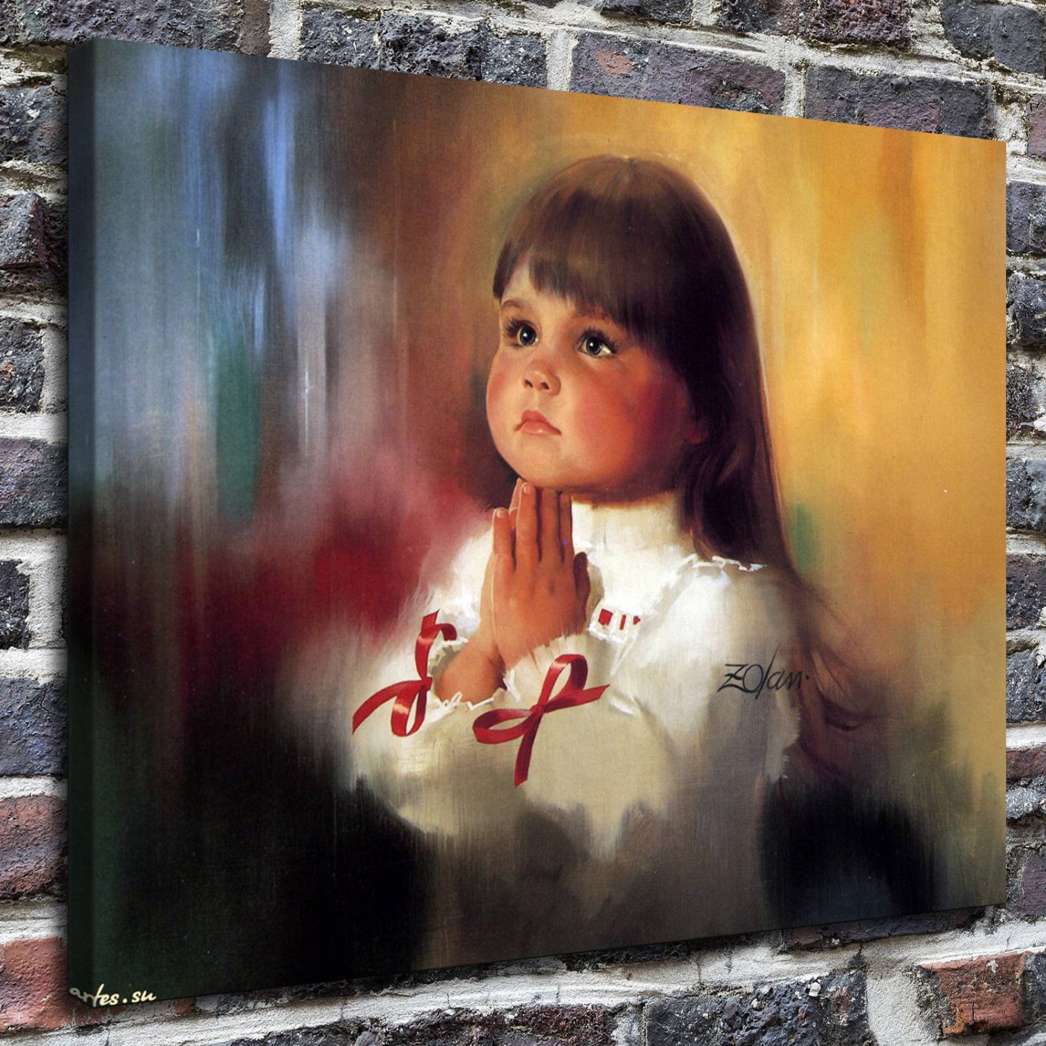 Pray for peace  20x16 inch FRAMED CANVAS PRINT