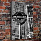 Black and White City 5.  20x16 inch FRAMED CANVAS PRINT