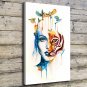 Tiger By Fabien  20x16 inch FRAMED CANVAS PRINT