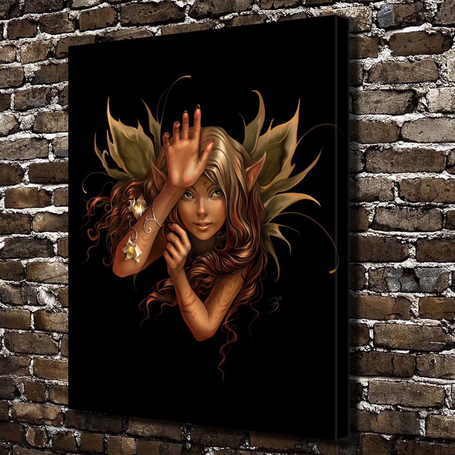 Smiling angel  20x16 inch FRAMED CANVAS PRINT
