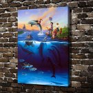 Happy life  20x16 inch FRAMED CANVAS PRINT