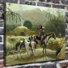 Navajo settlement  20x16 inch FRAMED CANVAS PRINT