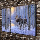 On the Move Deer Animal  20x16 inch FRAMED CANVAS PRINT