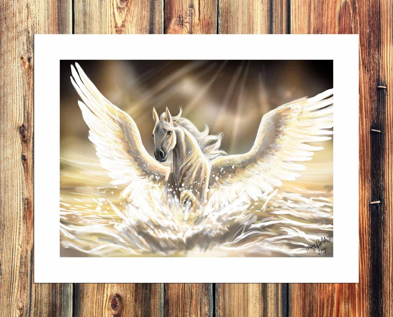Angel wings  20x16 inch FRAMED CANVAS PRINT