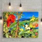 Eclectus Bird Animal 20x16 inch FRAMED CANVAS PRINT