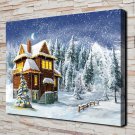 Busy Christmas Paintings  20x16 inch FRAMED CANVAS PRINT