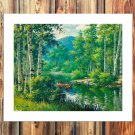 Green hills Paintings  20x16 inch FRAMED CANVAS PRINT