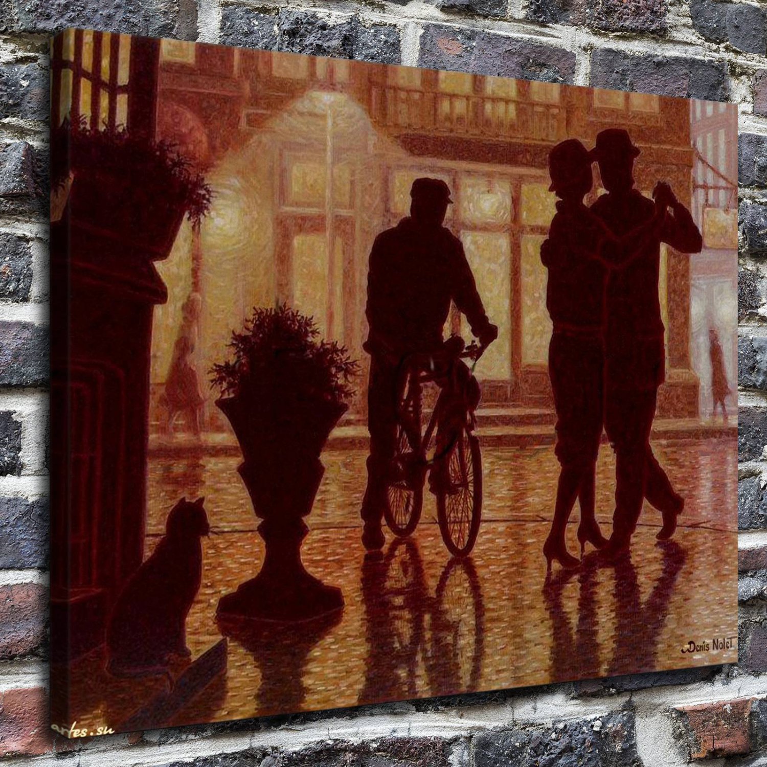 Double dance Paintings  20x16 inch FRAMED CANVAS PRINT
