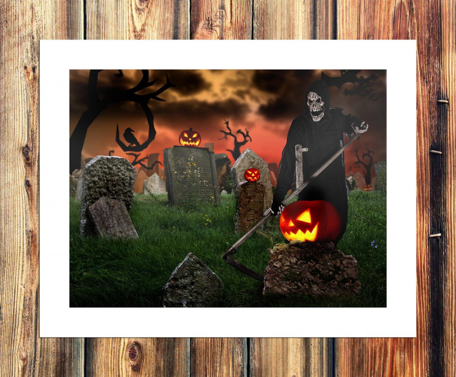 Devil is coming Paintings  20x16 inch FRAMED CANVAS PRINT