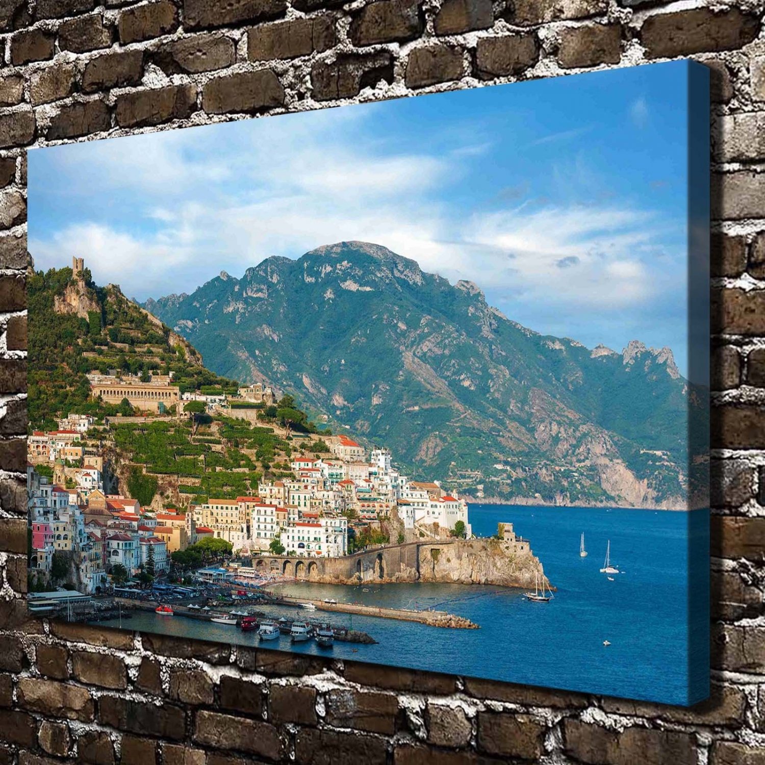 Ocean beach  20x16 inch FRAMED CANVAS PRINT