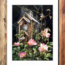 A bird's house  20x16 inch FRAMED CANVAS PRINT