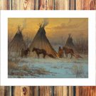 Wearily dark horse  20x16 inch FRAMED CANVAS PRINT