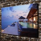 The maldives  20x16 inch FRAMED CANVAS PRINT