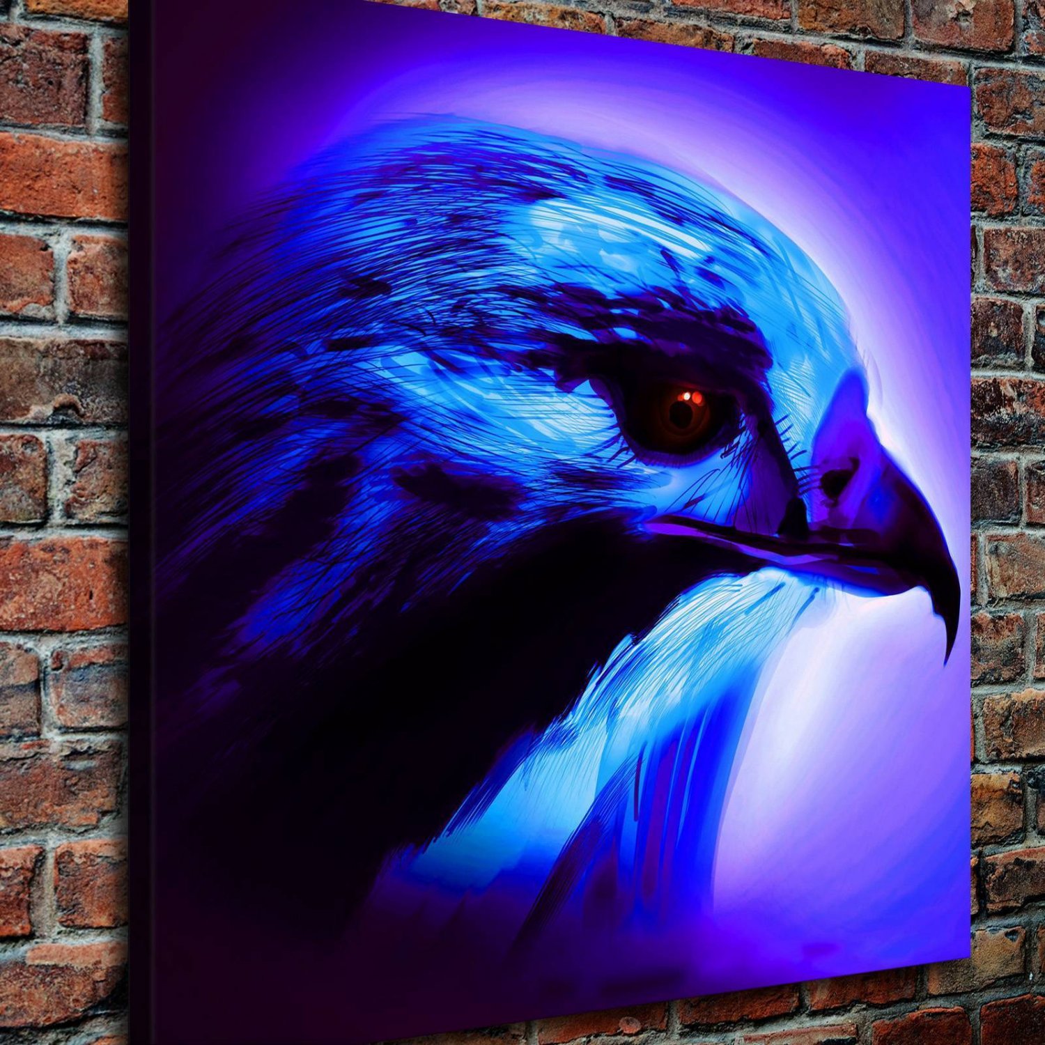 Blue Bird  20x16 inch FRAMED CANVAS PRINT