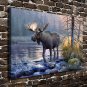 Deer in the Mist  20x16 inch FRAMED CANVAS PRINT