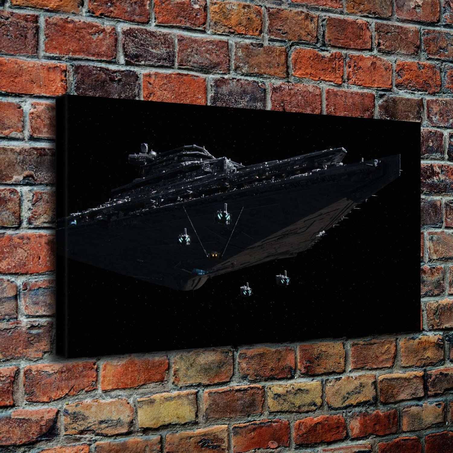 Star Wars Super Battleship  20x16 inch FRAMED CANVAS PRINT