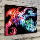 Abstract the Wolf  20x16 inch FRAMED CANVAS PRINT