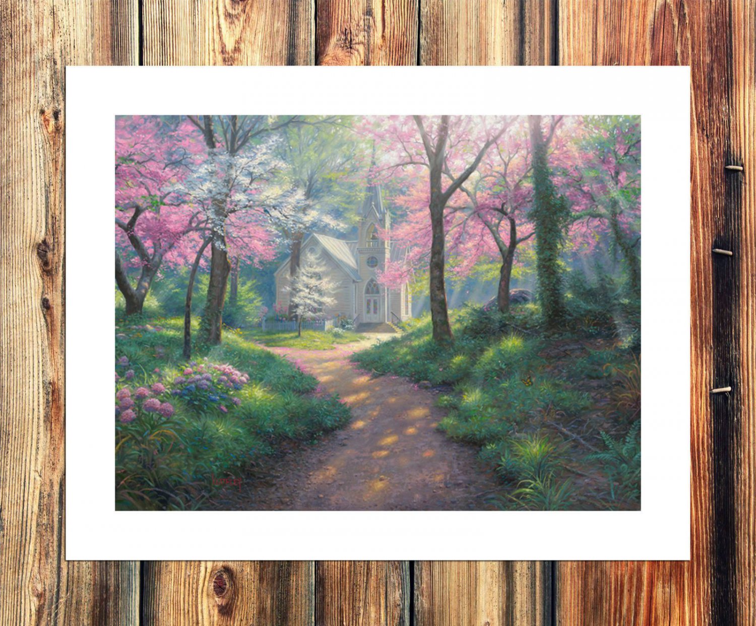 Spring Chapel  20x16 inch FRAMED CANVAS PRINT