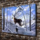 Appalachian Deer  20x16 inch FRAMED CANVAS PRINT