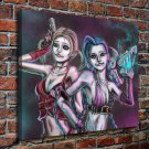 Jinx & Harley Quinn  20x16 inch FRAMED CANVAS PRINT