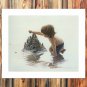 Kids Sand Castle  20x16 inch FRAMED CANVAS PRINT
