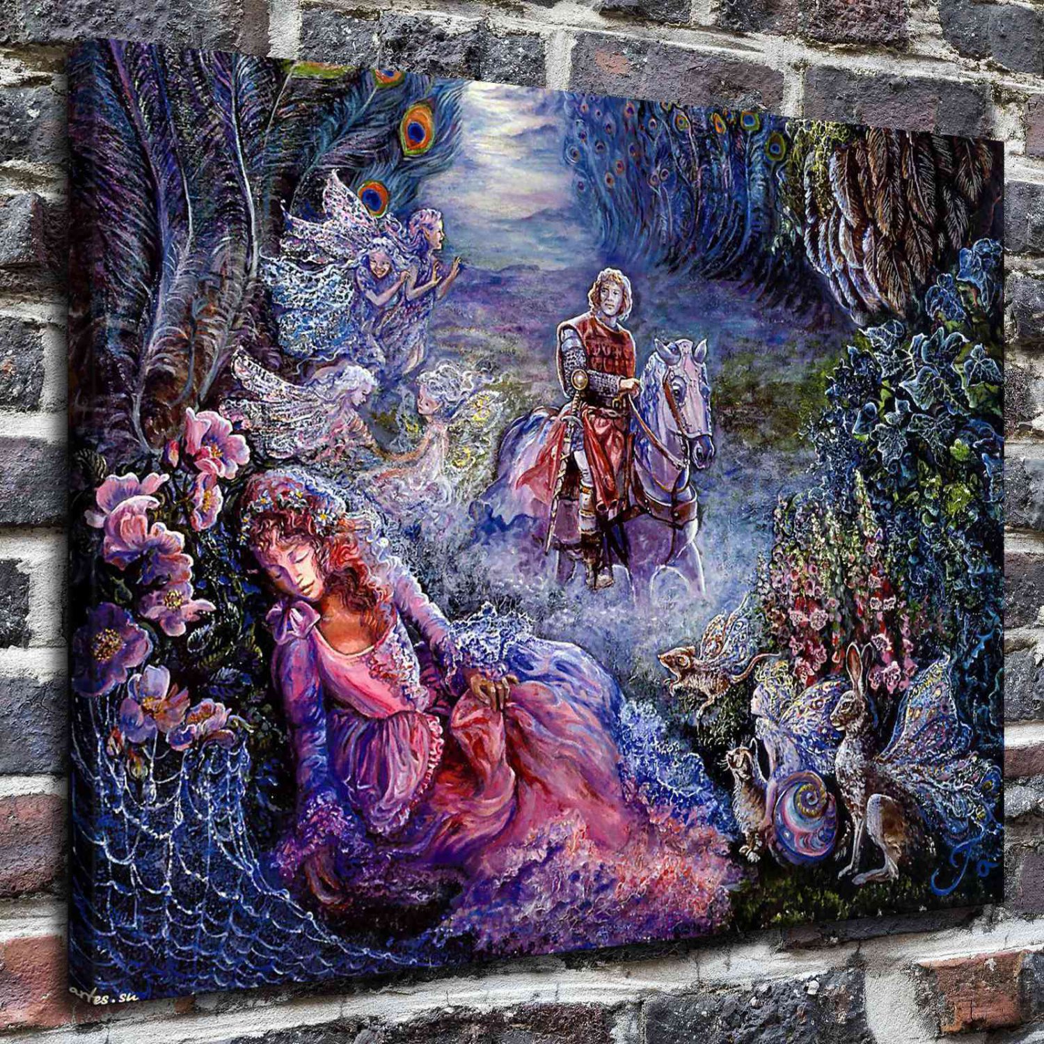 Enchanted forest Paintings  20x16 inch FRAMED CANVAS PRINT
