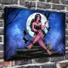 Sexy woman  20x16 inch FRAMED CANVAS PRINT