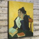 L'Arl?sienne Madame Books Painting  20x16 inch FRAMED CANVAS PRINT