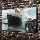 Waiting for the ship  20x16 inch FRAMED CANVAS PRINT