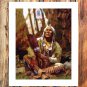 Kindly old man  20x16 inch FRAMED CANVAS PRINT