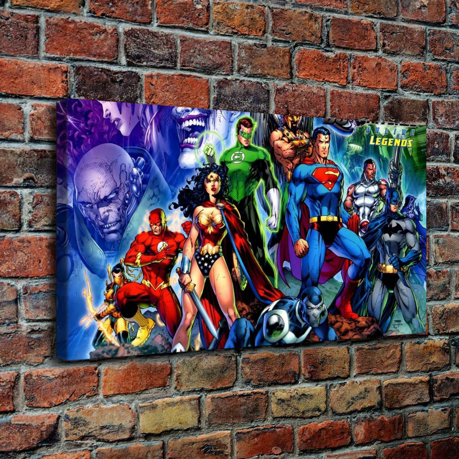 Dc Comics Justice League  20x16 inch FRAMED CANVAS PRINT