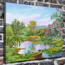 The green forest  20x16 inch FRAMED CANVAS PRINT