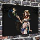 Elf girl woman  20x16 inch FRAMED CANVAS PRINT