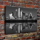 black and white city 4.  20x16 inch FRAMED CANVAS PRINT