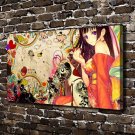Tattoo girl  20x16 inch FRAMED CANVAS PRINT