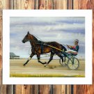Horse races  20x16 inch FRAMED CANVAS PRINT