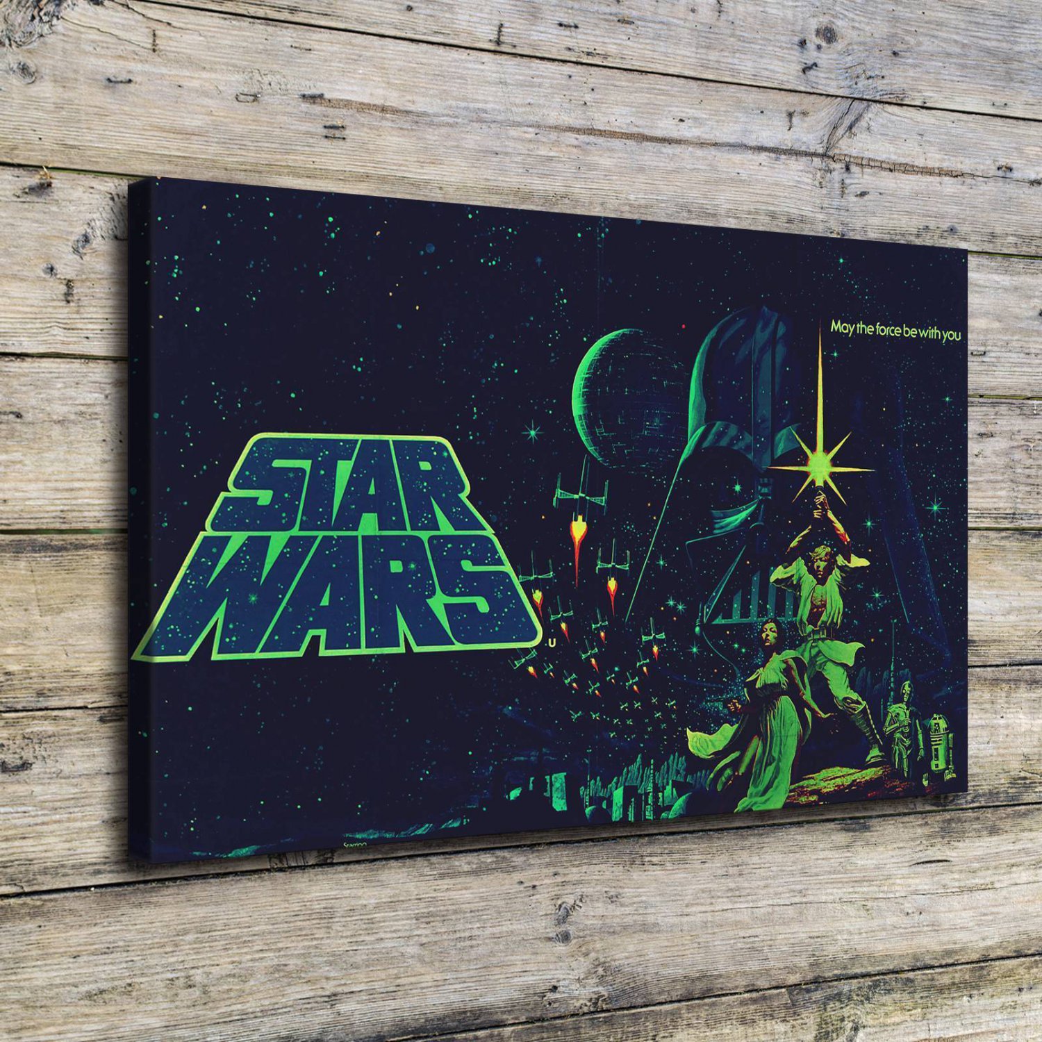 Star War Vader Luke  20x16 inch FRAMED CANVAS PRINT