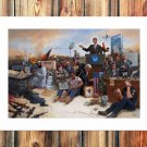 To discuss the meeting  20x16 inch FRAMED CANVAS PRINT