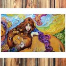 Curly hair girl  20x16 inch FRAMED CANVAS PRINT