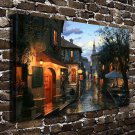 Quiet town  20x16 inch FRAMED CANVAS PRINT
