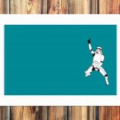 Storm trooper attack  20x16 inch FRAMED CANVAS PRINT