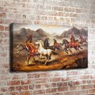 43-Animal Horse Landscape  20x16 inch FRAMED CANVAS PRINT