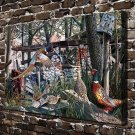 Pebble and Pheasant  20x16 inch FRAMED CANVAS PRINT