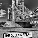 Black and white city scenery series  20x16 inch FRAMED CANVAS PRINT