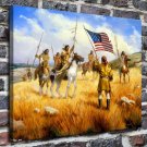 Shoshone negotiations  20x16 inch FRAMED CANVAS PRINT