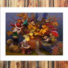 Kindly old woman  20x16 inch FRAMED CANVAS PRINT