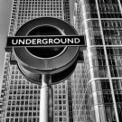 Black and white city scenery series  20x16 inch FRAMED CANVAS PRINT