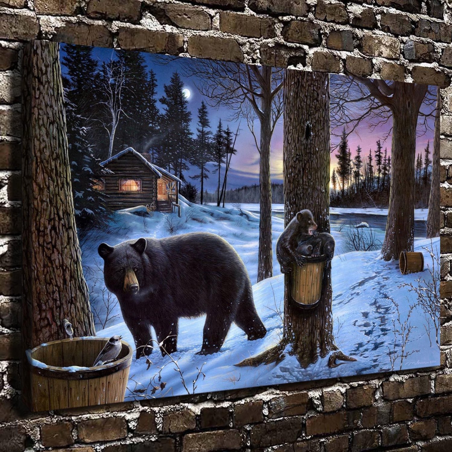 The Cold Winter  20x16 inch FRAMED CANVAS PRINT