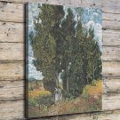 Cypresses Two Women  20x16 inch FRAMED CANVAS PRINT