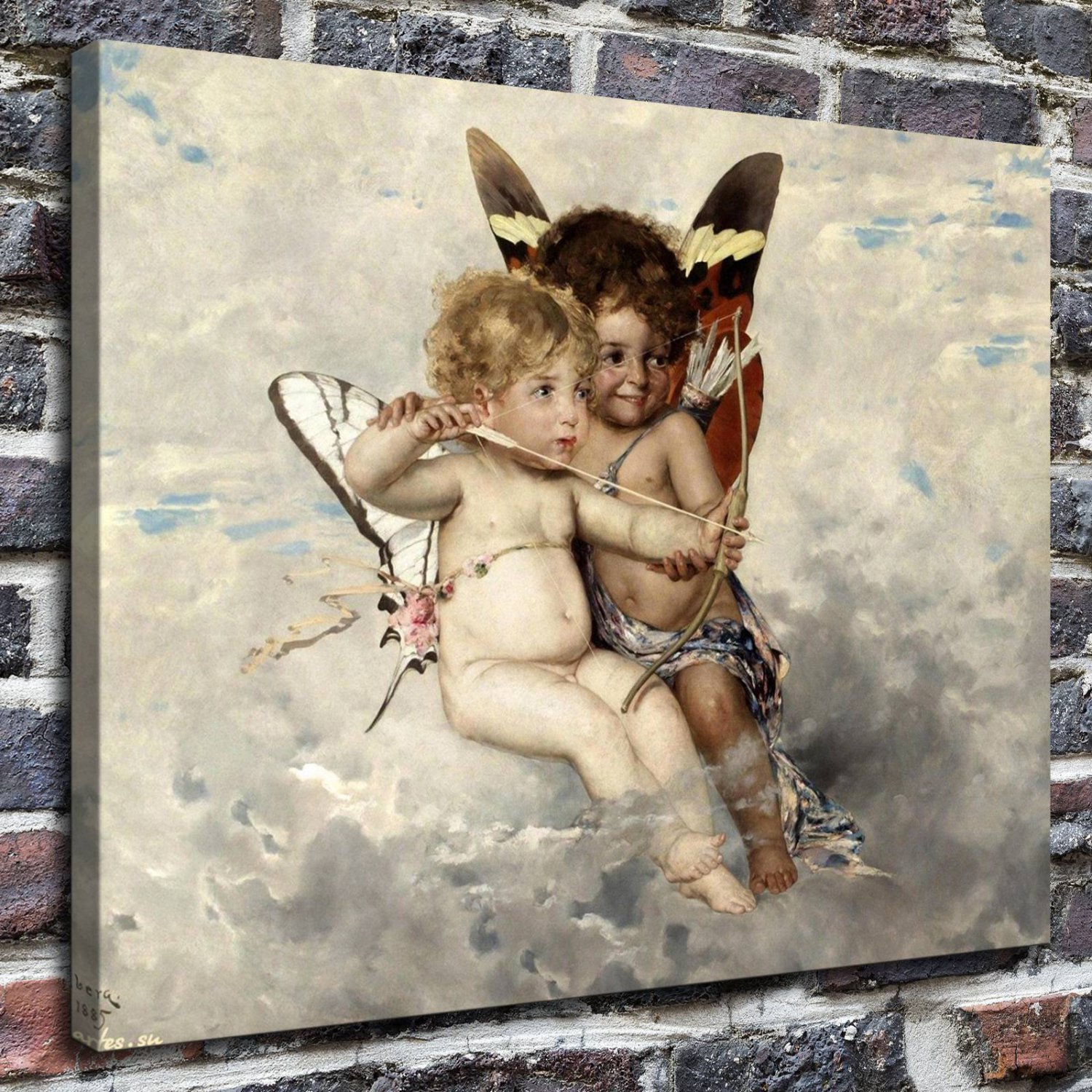 Cuddle a  20x16 inch FRAMED CANVAS PRINT